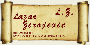 Lazar Zirojević vizit kartica